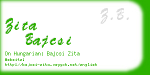 zita bajcsi business card